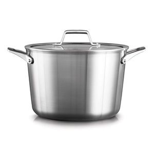 Calphalon Premier Stainless steel 8-Qt Stock Pot With Cover.